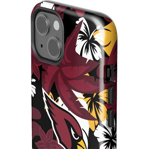NFL Arizona Cardinals Tropical Print iPhone 15 Impact Case