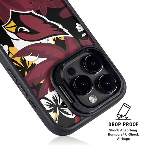 NFL Arizona Cardinals Tropical Print iPhone 15 Pro Max Kickstand Case