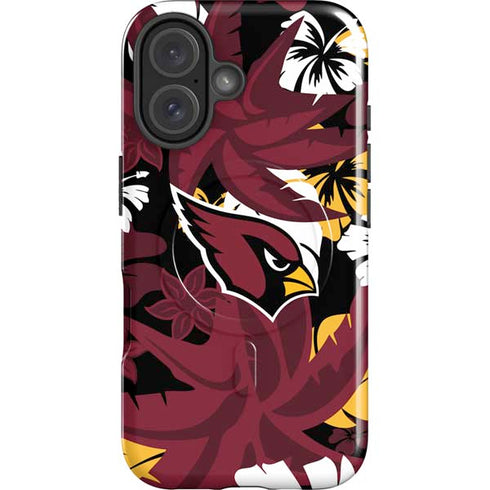 NFL Arizona Cardinals Tropical Print iPhone 16 Magsafe Impact Case