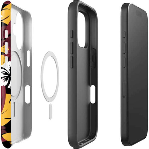 NFL Arizona Cardinals Tropical Print iPhone 16 Magsafe Impact Case