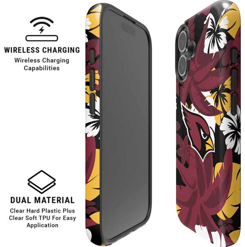 NFL Arizona Cardinals Tropical Print iPhone 16 Magsafe Impact Case