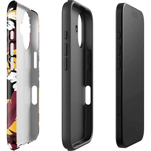 NFL Arizona Cardinals Tropical Print iPhone 16 Plus Impact Case