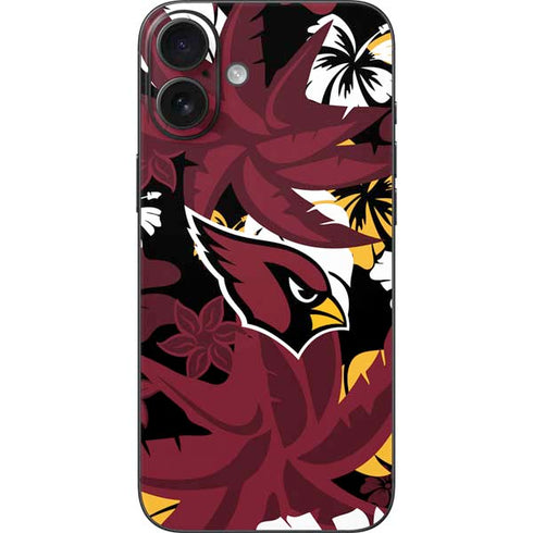 NFL Arizona Cardinals Tropical Print iPhone 16 Plus Skin