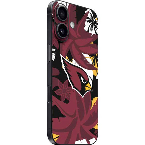 NFL Arizona Cardinals Tropical Print iPhone 16 Plus Skin