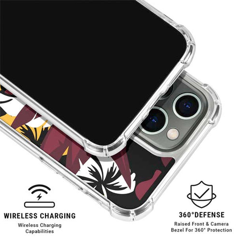 NFL Arizona Cardinals Tropical Print iPhone 16 Pro Clear Case