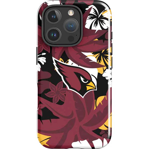 NFL Arizona Cardinals Tropical Print iPhone 16 Pro Max Impact Case