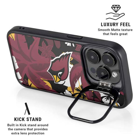 NFL Arizona Cardinals Tropical Print iPhone 16 Pro Max Kickstand Case