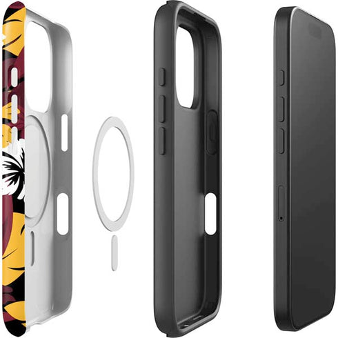 NFL Arizona Cardinals Tropical Print iPhone 16 Pro Max Magsafe Impact Case