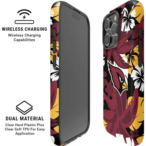 NFL Arizona Cardinals Tropical Print iPhone 16 Pro Max Magsafe Impact Case