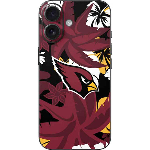 NFL Arizona Cardinals Tropical Print iPhone 16 Skin