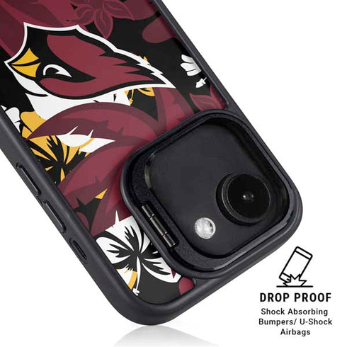 NFL Arizona Cardinals Tropical Print iPhone 16e Kickstand Case