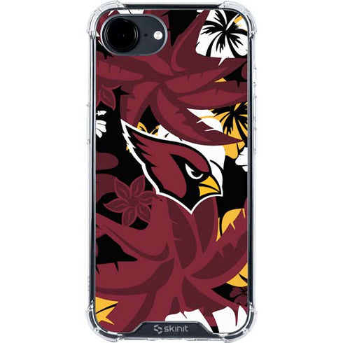 NFL Arizona Cardinals Tropical Print iPhone 16e Clear Case
