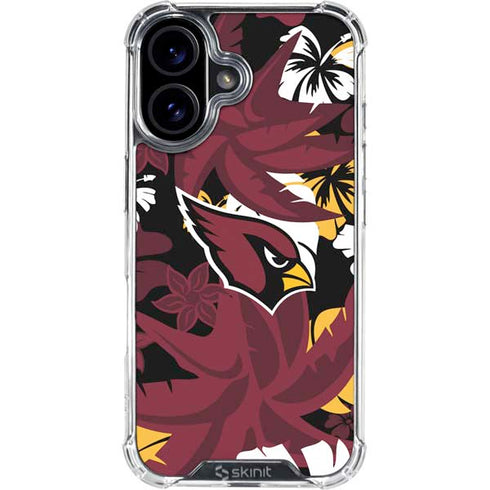 NFL Arizona Cardinals Tropical Print iPhone 17 Clear Case
