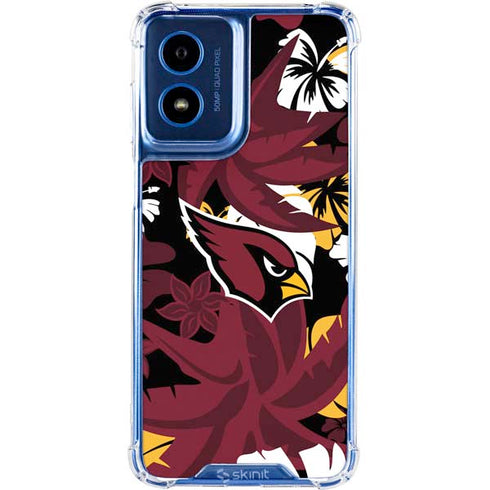 NFL Arizona Cardinals Tropical Print Moto G 5G (2024) Clear Case