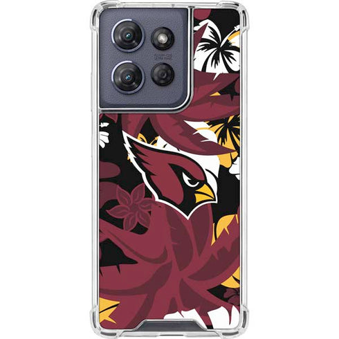 NFL Arizona Cardinals Tropical Print Moto G Play 5G (2025) Clear Case