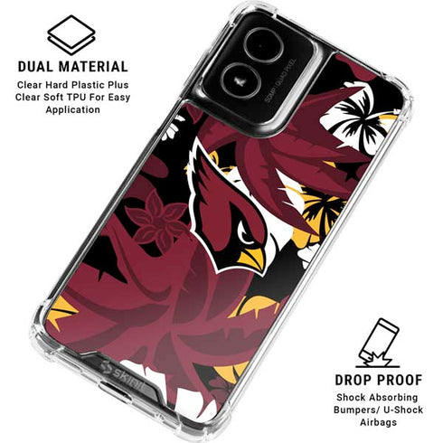 NFL Arizona Cardinals Tropical Print Moto G Power 5G (2024) Clear Case