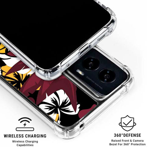 NFL Arizona Cardinals Tropical Print Moto G Power 5G (2024) Clear Case