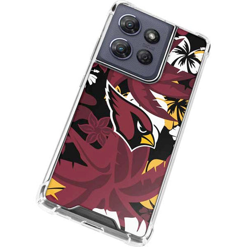 NFL Arizona Cardinals Tropical Print Moto G Power 5G (2025) Clear Case