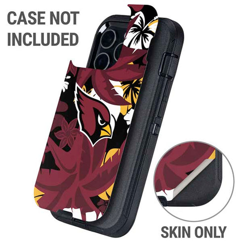 NFL Arizona Cardinals Tropical Print Otterbox Defender iPhone Skin