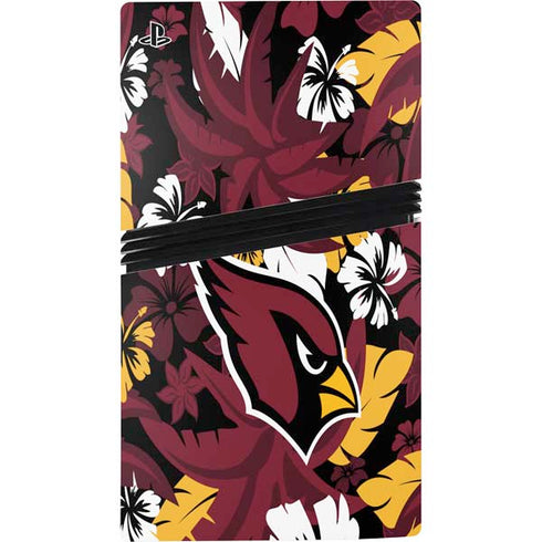 NFL Arizona Cardinals Tropical Print PS5 Pro Disk Console Skin