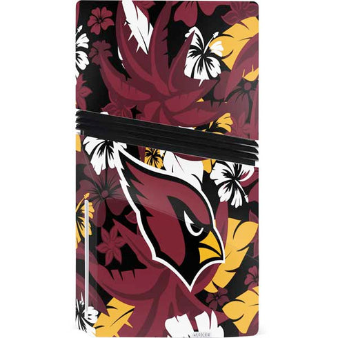 NFL Arizona Cardinals Tropical Print PS5 Pro Disk Console Skin