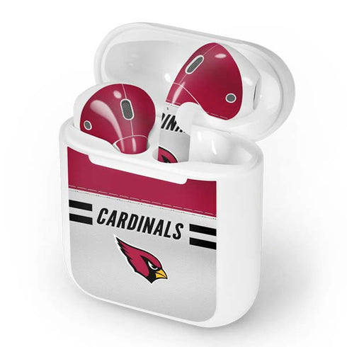 NFL Arizona Cardinals White Striped Apple AirPods Skin