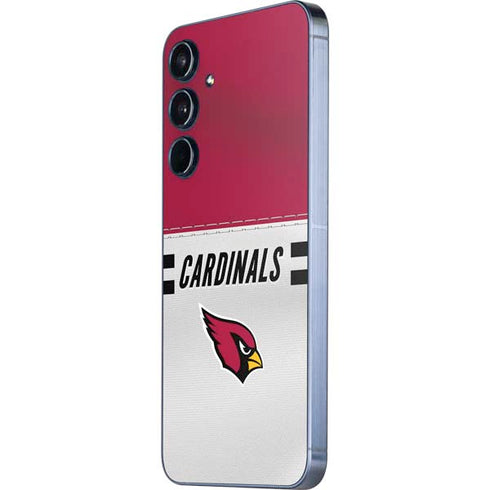 NFL Arizona Cardinals White Striped Galaxy A55 5G Skin