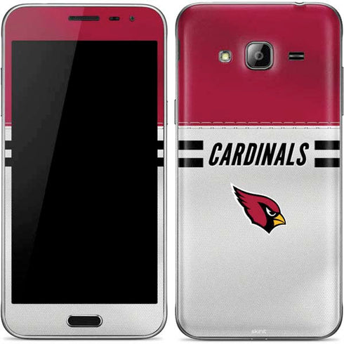 NFL Arizona Cardinals White Striped Galaxy J3 Skin