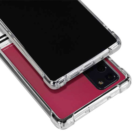NFL Arizona Cardinals White Striped Galaxy Note20 5G Clear Case