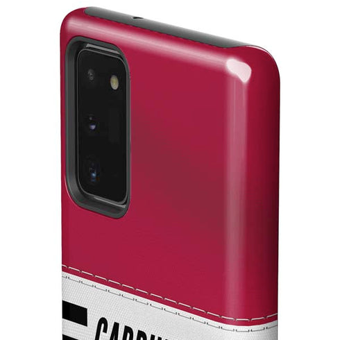 NFL Arizona Cardinals White Striped Galaxy Note20 5G Pro Case