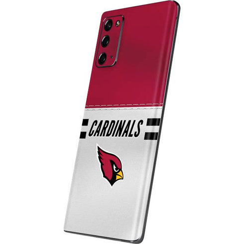NFL Arizona Cardinals White Striped Galaxy Note20 5G Skin