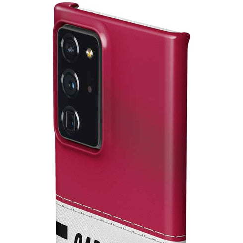 NFL Arizona Cardinals White Striped Galaxy Note20 Ultra 5G Lite Case