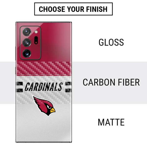 NFL Arizona Cardinals White Striped Galaxy Note20 Ultra 5G Skin
