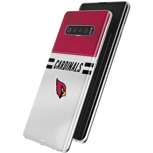 NFL Arizona Cardinals White Striped Galaxy S10 Plus Skin