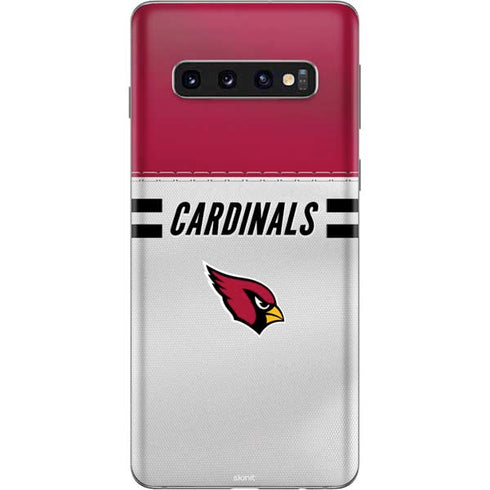 NFL Arizona Cardinals White Striped Galaxy S10 Skin