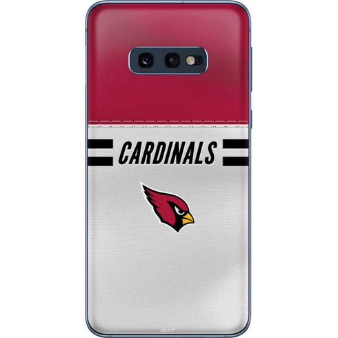 NFL Arizona Cardinals White Striped Galaxy S10e Skin