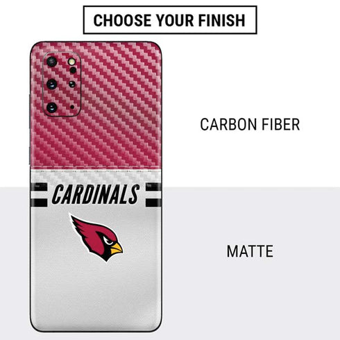 NFL Arizona Cardinals White Striped Galaxy S20 Plus Skin