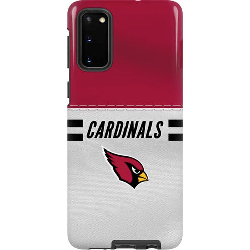 NFL Arizona Cardinals White Striped Galaxy S20 Pro Case