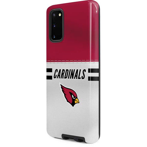 NFL Arizona Cardinals White Striped Galaxy S20 Pro Case