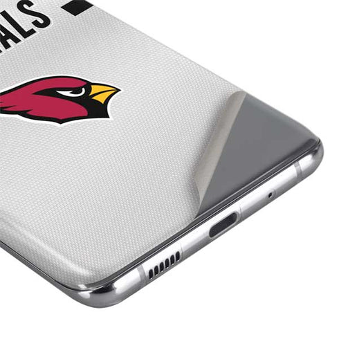 NFL Arizona Cardinals White Striped Galaxy S20 Skin