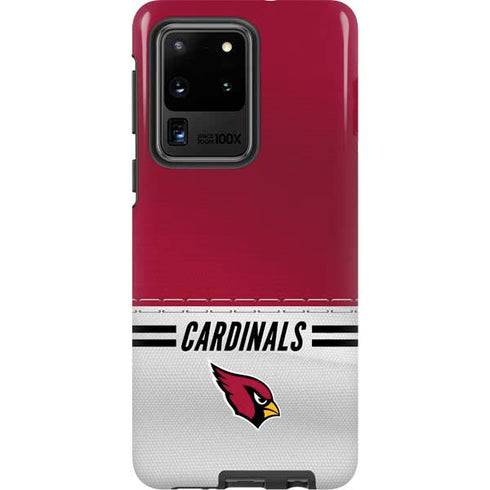 NFL Arizona Cardinals White Striped Galaxy S20 Ultra 5G Pro Case