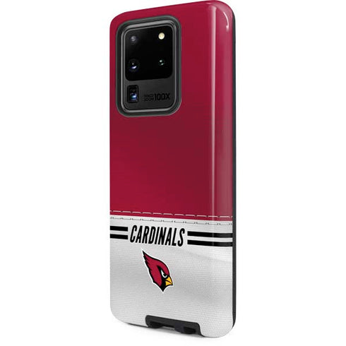 NFL Arizona Cardinals White Striped Galaxy S20 Ultra 5G Pro Case