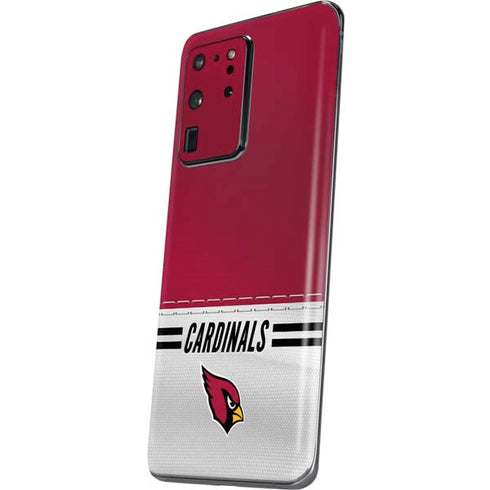 NFL Arizona Cardinals White Striped Galaxy S20 Ultra 5G Skin