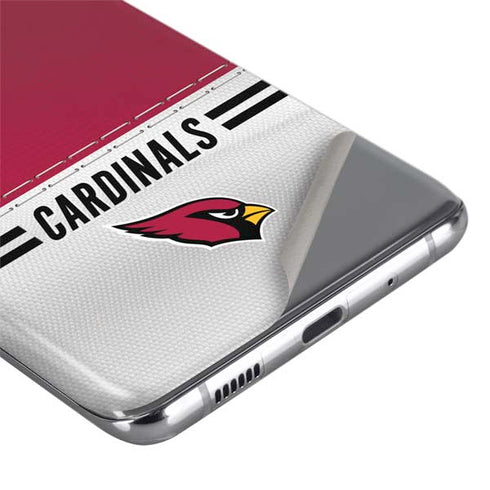 NFL Arizona Cardinals White Striped Galaxy S20 Ultra 5G Skin