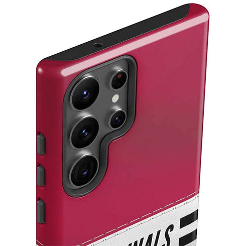 NFL Arizona Cardinals White Striped Galaxy S23 Ultra Pro Case