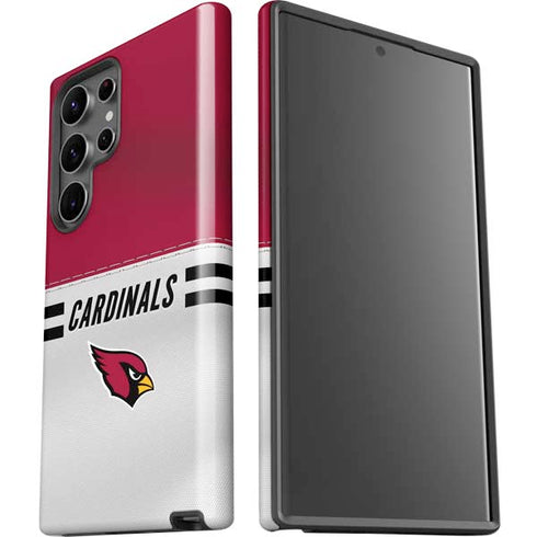 NFL Arizona Cardinals White Striped Galaxy S23 Ultra Pro Case