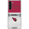 NFL Arizona Cardinals White Striped Galaxy S24 FE Clear Case