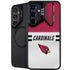 NFL Arizona Cardinals White Striped Galaxy S24 FE Kickstand Case