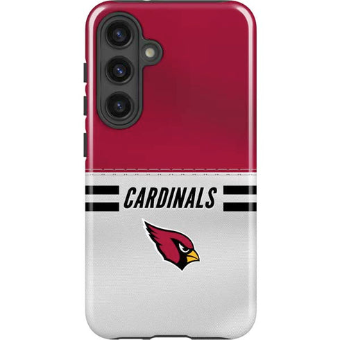 NFL Arizona Cardinals White Striped Galaxy S25 Impact Case