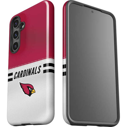 NFL Arizona Cardinals White Striped Galaxy S25 Plus Impact Case